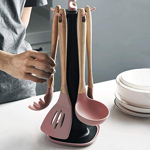 6 Pezzi Cucchiaio da Cucina Facile da Pulire Durevole spatola Raschietto Set di Utensili da Cucina in Silicone Antiaderente Pratico Sicuro