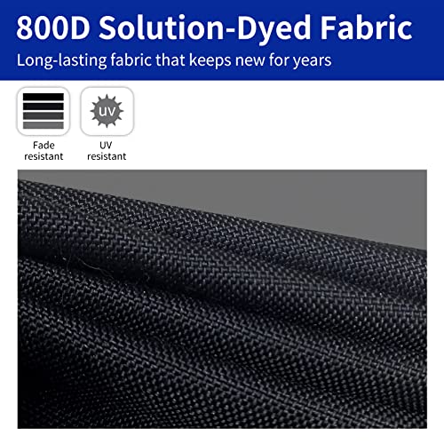 Tuszom 800D Solution-Dyed Center Console Boat Cover 100% Waterproof Marine Grade Polyester Canvas Boat Cover For Center Console (20' - 22' L, Up To 106" W, Black) #TOP1