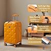 Lightweight Foldable Carry on Luggage with 360 Silent Wheels, Expandable Yellow Suitcase, Secure Lock, Space Saving Travel Bag L