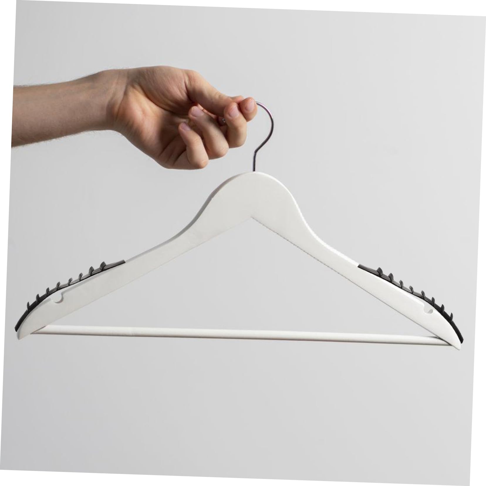 MOTHNUR 100 Stück Rutschfeste Kleiderbügel-Streifen - Silikon Grip Für Holz- & Kunststoffbügel