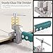 Rustark 11 Pcs Glass Tile Cutter Tool Kit with 2 in1 Handheld Hard Alloy Tile Opener, Blades, Pads, Professional Ceramic Glass Breaking Pliers Set for DIY Home Glass & Tile Cutter