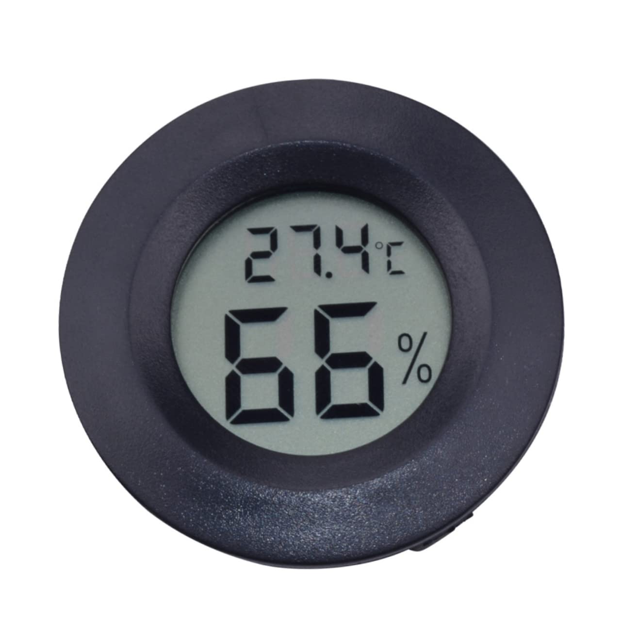 Sosoport 12piezas Higrómetro Digital De Temperatura y Humedad Para Reptiles Medidor Electrónico De Humedad Acrílico Para Terrarios y Uso Hogar De Negro