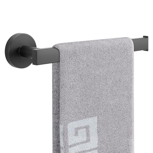 Image of NearMoon Square Hand Towel Holder /Towel Ring, Premium SUS304 Stainless Steel Hand Towel Bar Rustproof Wall Mounted Towel Rack for Bathroom /Kitchen, Contemporary Style Bath Accessory (Matte Black)