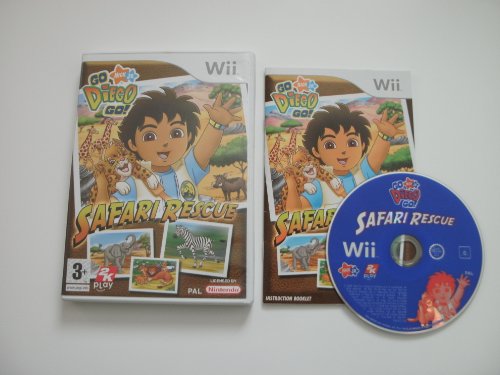 Go Diego Go Safari Rescue Wii jeu video safari aventure enfant import anglais