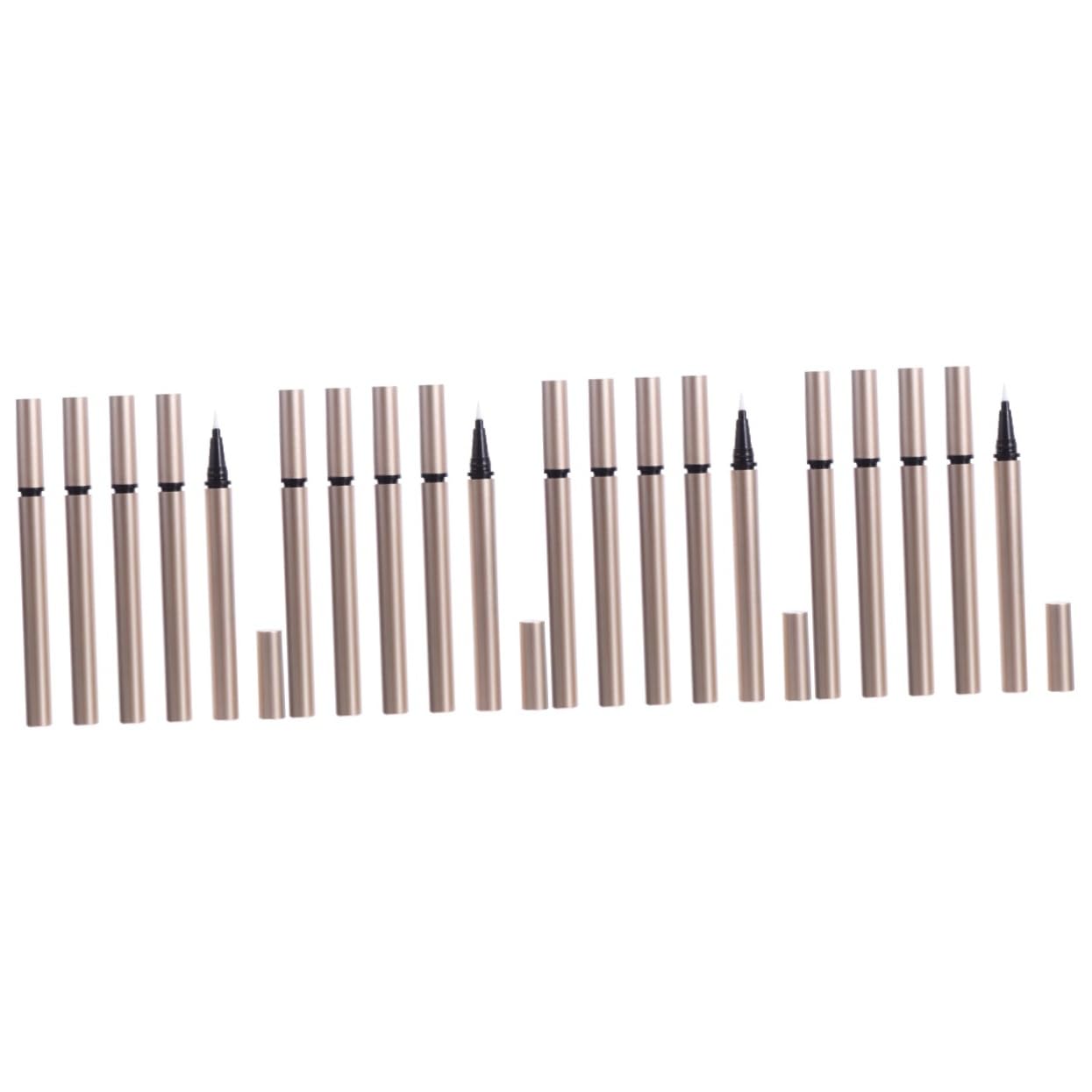 Beavorty 20stücke Nachfüllbare Eyeliner-tuben Leckfreie Tragbare Applikatoren Für Präzisen Flüssig-eyeliner Für Und Unterwegs Goldene Matte Oberfläche