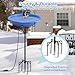 Yiabivo Heated Bird Baths for Outdoors,100W Bird Bath Water Heater Bird Bath Deicer,Heated Bird Bath Thermostat Control Weather Resistance Available with Stable Metal Pole for All Seasons-Blue