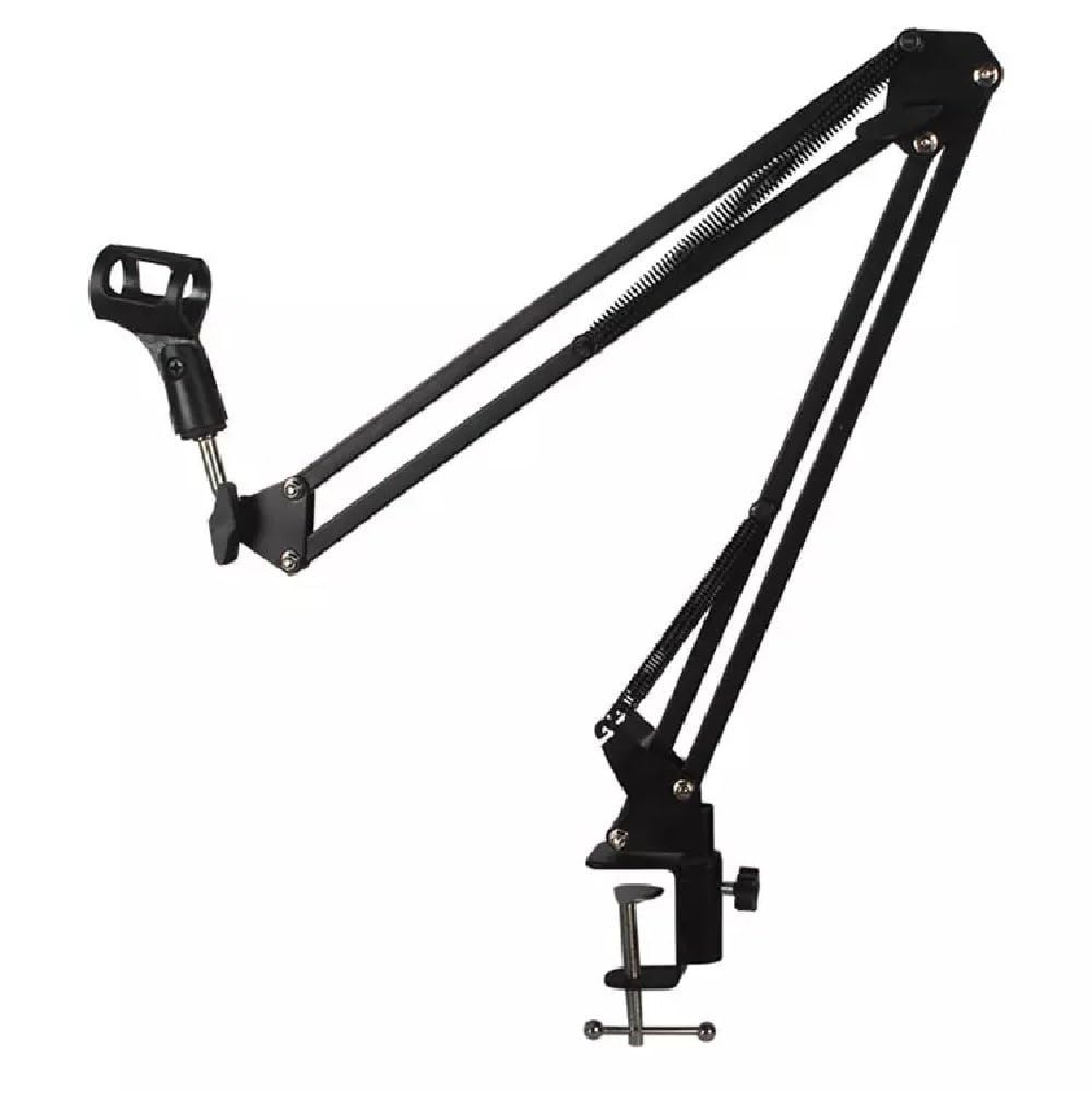 Techtest Condenser Mic Stand for Singing Broadcasting Live Stream Microphone Scissor Suspension Boom Arm Stand Microphone Stand Gaming Mic Stand for Recording Studio Mike Stand-image-11