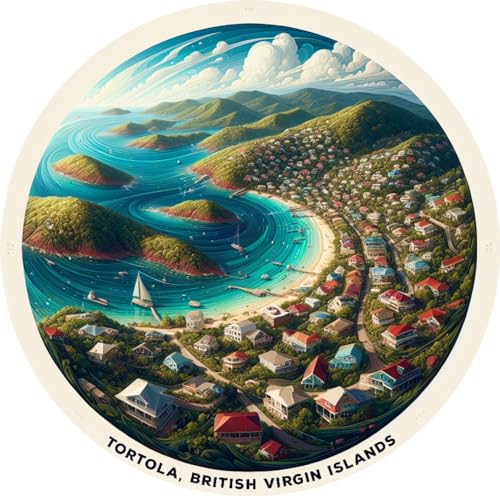 Imán decorativo souvenir Tortola British Virgin Islands 2 pulgadas miniatura 1
