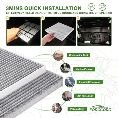 Image of 2-Pack Cabin Air Filter for Kia Carnival 3.5L 2022-2026 | Replace#97133-R0500 CF10381, Front and Rear Air Filter Kit Replacement Car Accessories