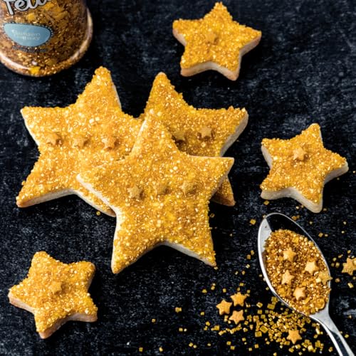Image of Sweets Indeed Sprinkles, Edible Sprinkle Sugar Mix, Perfect for Cake Decorations, Baking, Ice Cream, Cookies, Cupcake Topper, 5 ounces (Golden Galaxy)