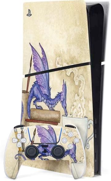 Skinit Decal Gaming Skin Compatible with PS5 Slim Digital Edition Bundle - Officially Licensed Wolf Symbols by Brigid Ashwood Design