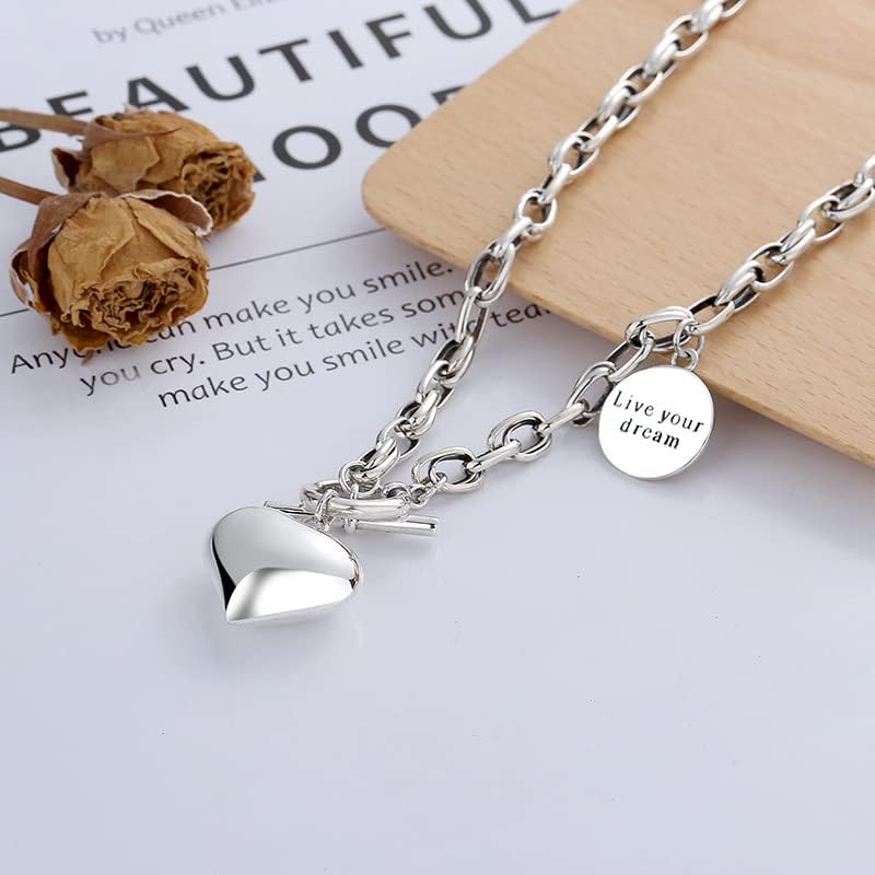 NONNYL S925 Necklace Gift for Women Wife, Womens Pendant Jewelry Wedding Anniversary, Sterling Silver Girlfriend Birthday Gifts for Her, Pendants Necklaces for Christmas Mom Gifts