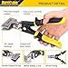 HURRICANE 3inch Sheet Metal Hand Seamer, Heavy Duty Bender for Metal Flattening, Precision Duckbill Pliers and Sheet Metal Tongs, Ideal for HVAC Projects, Ergonomic Straight Flat Smooth Jaw
