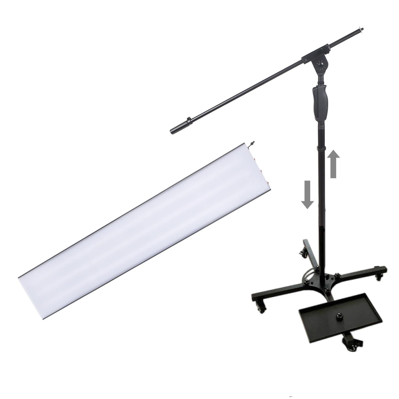 Lámpara de carrocería automática Herramientas PDR Tablero LED PDR con Ruedas elevables, Reparación de abolladuras sin Pintura para automóviles PDR, Panel de luz extendido para un Espacio