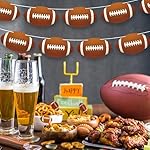 2 Pcs Football Party Decorations Football Banner Pre-Strung Football Hanging Garland Decor for Sports Themed Birthday Party Game Fans - Image 4