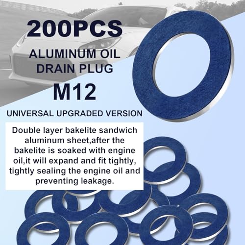 Image of 90430-12031 Oil Drain Plug Gaskets M12 Crush Washers Seals Rings Fit for Toyota Lexus Replaces 9043012031 200PCS(0.18 /pc)