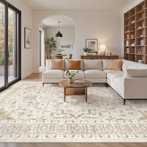 befbee 8x10 Area Rug for Living Rooms, Stain Resistant...