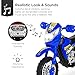 Best Choice Products Kids 6V Ride On Motorcycle w/Treaded Tires, Working Headlights, 2mph Top Speed, Training Wheels, Realistic Sounds, Music, Battery Charger - Blue
