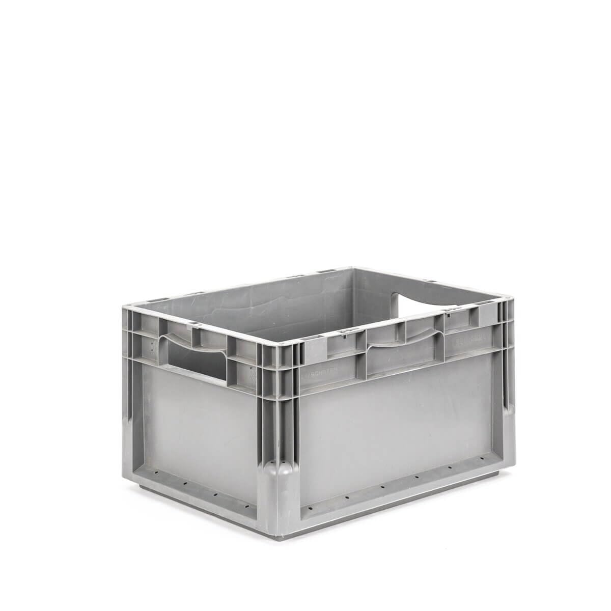 SSI Schäfer EuroBox ELB 4220 grau 40x30x22 cm, 20,4 L - gebraucht 8er Set inkl. neuem Rollwagen, Transportroller belastbar bis 300 kg, Kunststoffbehälter stapelbar, robuste Aufbewahrungskiste