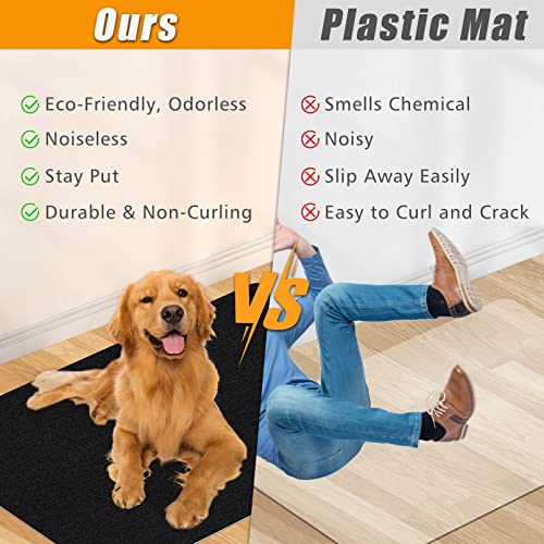 2Pcs Office Chair Mat For Hardwood & Tile Floor, 48 "X36 Computer Desk Chair Mat, Home Floor Protector Mat, Under Desk Low-Pile Rug, Anti-Slip, Easy To Clean (Black) #TOP5