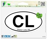 CL Claytor Lake VA Virginia Oval Vinyl Car Bumper Window Sticker 3' x 2'