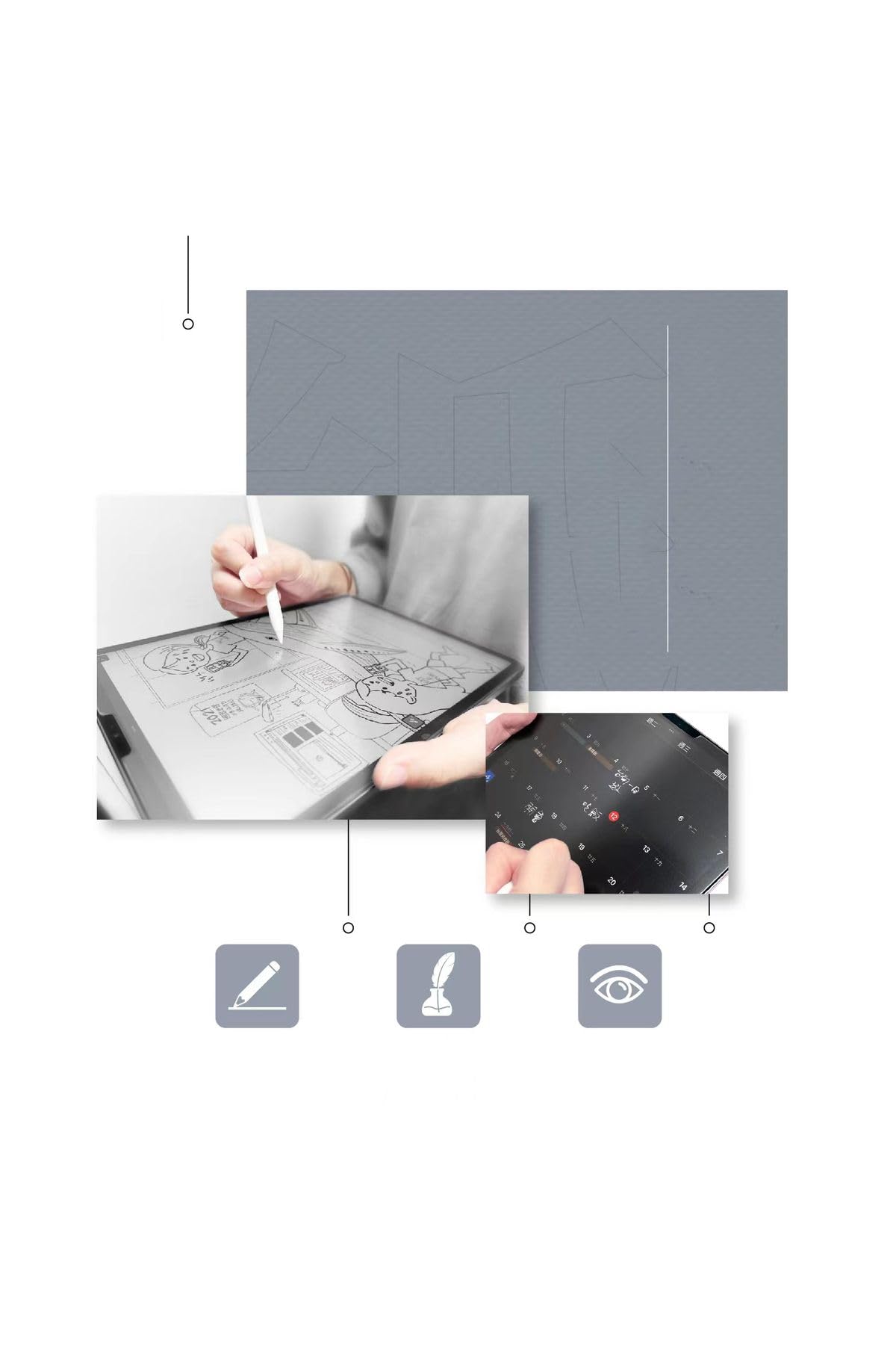 CONSTRAIN iPad 10.9 2022 (10.Nesil) Kağıt Hisli Mat İle Uyumlu Davin Paper Like Tablet Ekran Koruyucu, Renksiz