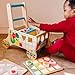Melissa & Doug Wooden Shape Sorting Grocery Cart Push Toy and Puzzles - Pretend Play Grocery Toys, Sorting and Stacking Toys for Infants and Toddlers Ages 1+ - FSC-Certified Materials