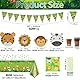 102 Pcs Dschungel Party Supplies- Include Tier Papier Teller, Dschungel Tischdecke, Safari-Flagge, Servietten, Papierbecher, Safari-Thema Party-Zubehör für Kinder Geburtstag, Baby-Dusche