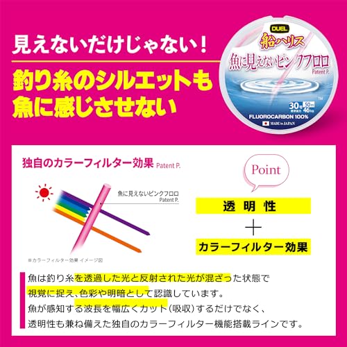 Duel Pink Floro No Seen to Fish Ship Harris Large 16.9 ft miniatura 4