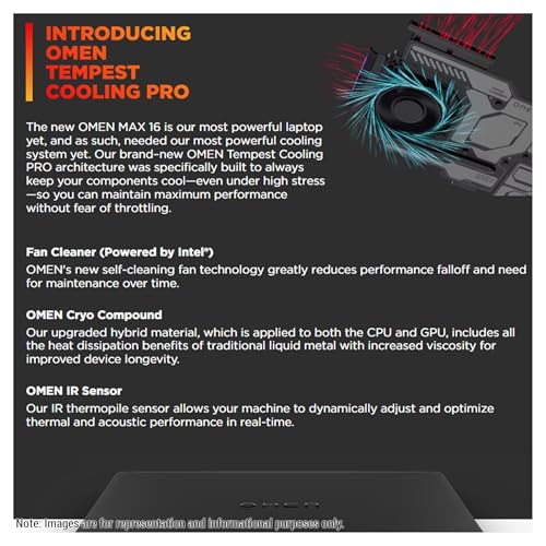 Image of HP OMEN MAX Gaming Laptop, Intel Ultra 9-275HX, 32 GB DDR5 RAM, 2 TB PCIe SSD, 16 inch WUXGA (1920 x 1200) 165 Hz Display, Nvidia G-Force RTX 5090, 1-Zone RGB Backlit Keyboard, W11 Pro, Shadow Black