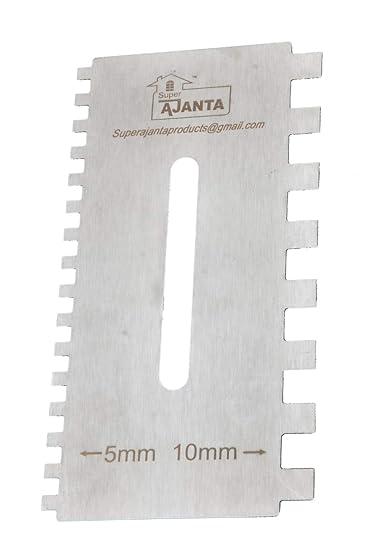Super Ajanta Stainless Steel Trowel 5mm x 10mm (Silver)