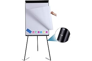 Height Adjustable Flip Chart Easel Stand with Dry Erase & Paper Pad...