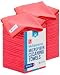 12" X 12" All Purpose Microfiber Towels - 50 Pack| No Fraying | High Density Microfiber | Chemical Free Cleaner | Long-Lasting (red)