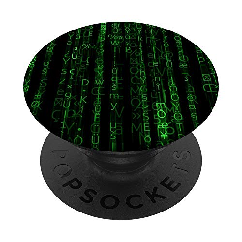 Kryptowährung Kryptotechnologie Digital Code Tech Geek PopSockets PopGrip: Ausziehbarer Sockel und Griff für Handys/Tablets mit Tauschbarem Top