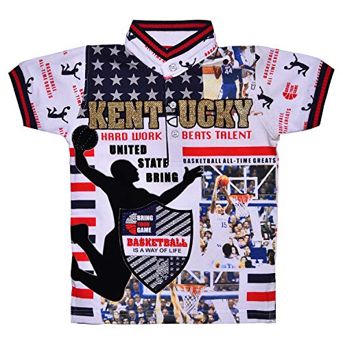 Image of Wish Karo | Boys Printed T-Shirts Multi-Color for Boys - Cotton - (T2494)