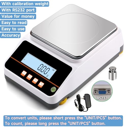 Image of Lab Balance Scale 3000gx0.01g High Precision Electronic Digital Analytical Balance Gram Scale