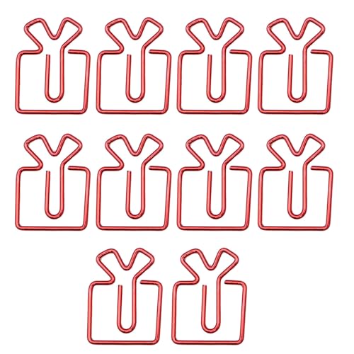 10PCSメタルペーパークリップ装飾クリップメタルペーパーリップブックマーカークリップドキュメントファイル写真カードファンデスク装飾