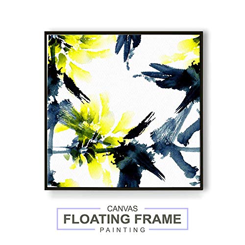 Image of PRINTELLIGENT Luxury Wall Art Floating Frame Canvas Painting 18 x 18 Inch (B)
