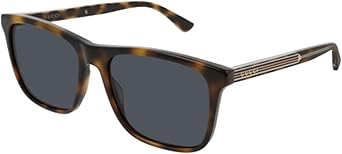 Amazon.com: Gucci GG0381S 007 57MM Black/Grey Polarized Rectangular  Sunglasses For Men For Women + BUNDLE with Designer iWear Eyewear Kit :  Clothing, Shoes \u0026 Jewelry