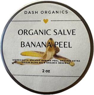 Organic Herbal Salve | Banana Salve | 2oz | Made with Organic Extra Virgin Olive Oil (Banana Peel)