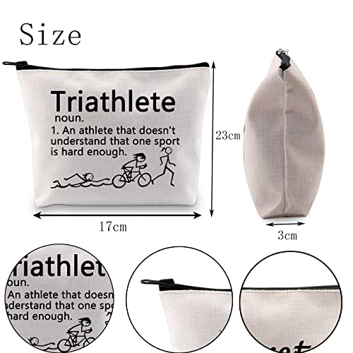 Triathlon Lovers Gift Triathlete Definition Cosmetic Bag Ironman Gift (Triathlete Noun UK) - Image 2