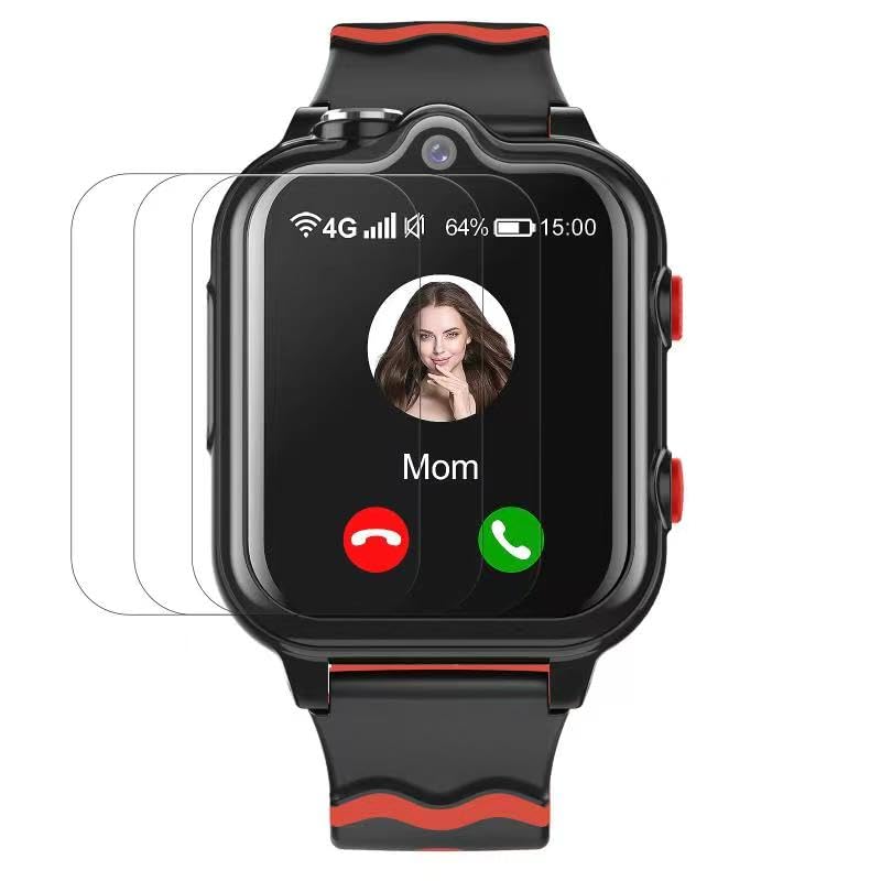 3 X Protector de Pantalla de Vidrio Templado 4G Niños GPS Smartwatch Pantalla 1.69 Pulgadas