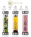 Sacred Lotus Love Double-Walled Glass Tea Infuser Bottle - Portable Travel Mug with Strainer and Sleeve for Loose Leaf Tea, Coffee, Smoothies - Insulated Tumbler with Lid for Hot and Iced Beverages