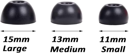 Miniatura 3 de Juego de 6 pares de almohadillas de silicona de repuesto para auriculares Beats Fit Pro Buds, auriculares inalámbricos en estuche (negro)