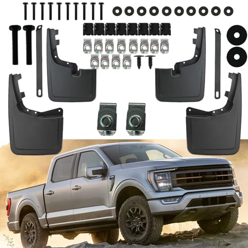 Image of XUKEY 4PCS Mud Flaps Splash Guard for Ford F150 2025 2024 2023 2022 2021 Mudguards Mudflaps Fender Tire Protector Rear Front Car Accessories Replacement