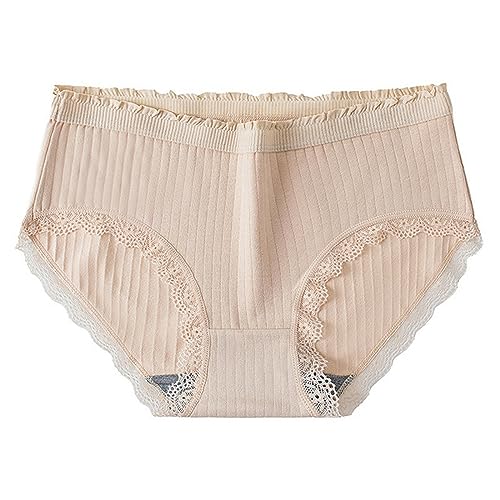 Bragas de algodón de mujer Katiak de cintura media y encaje en mayor tamaño pack de 3
