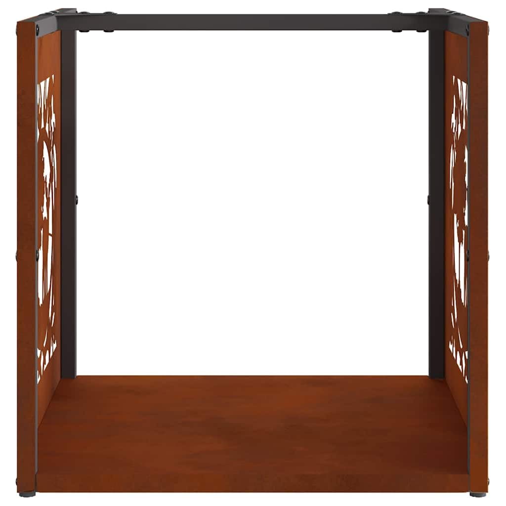 Estantería para leña de acero resistente a la intemperie, 40 x 40 x 40 cm, estantería para leña de gran capacidad, soporte para leña para interior y exterior, almacenamiento de madera estable