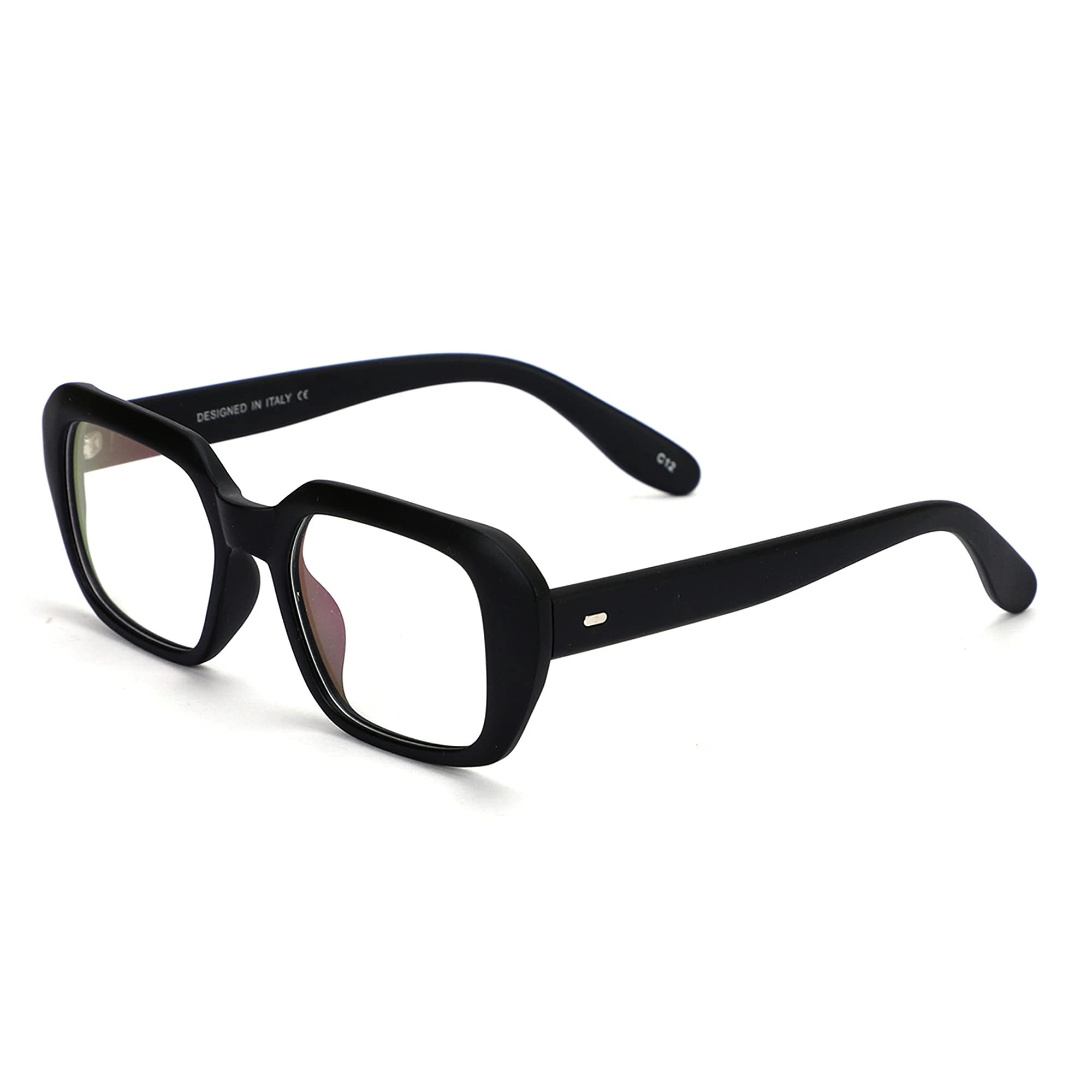 GAINXBlue Cut Zero Power Navigator Spectacles with Anti-glare for Eye Protection from UV by Computer Tablet Laptop Mobile (MAT Black), MAT Black, M