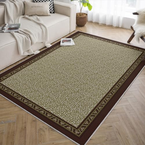 Carpette vert olive 60x120 descente de lit en caoutchouc souple