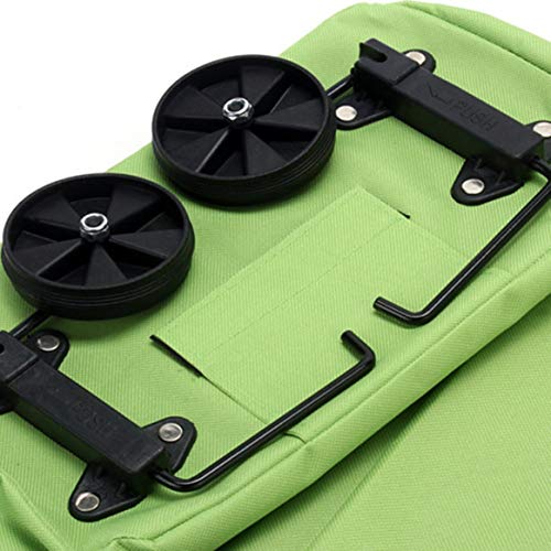 Yixikejiyouxian Große Kapazität, verdicktes Segeltuch, leichte, Faltbare Einkaufstrolley-Radtasche, einfarbige Traval… – Bild 4
